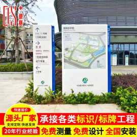 户外精神堡垒景区标识牌导视牌商场不锈钢小区导向指示牌广告牌