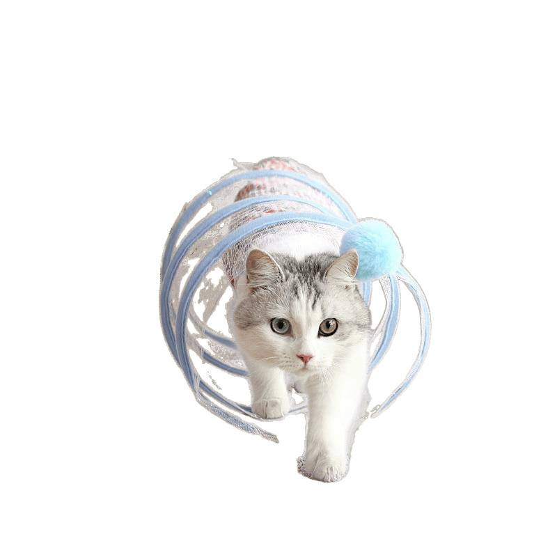 新款宠物用品型猫隧道玩具 可折叠通道自嗨猫玩具逗猫棒钢丝中国|undefined
