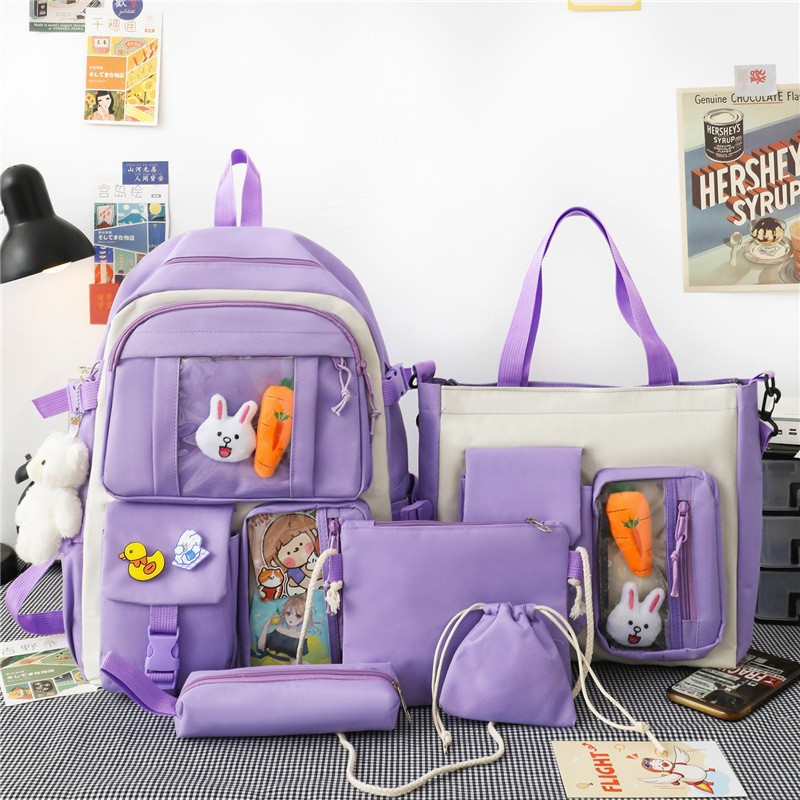 Mochila Escolar para Niñas - Gran Capacidad, Diseño Veraniego para Grados 3-6