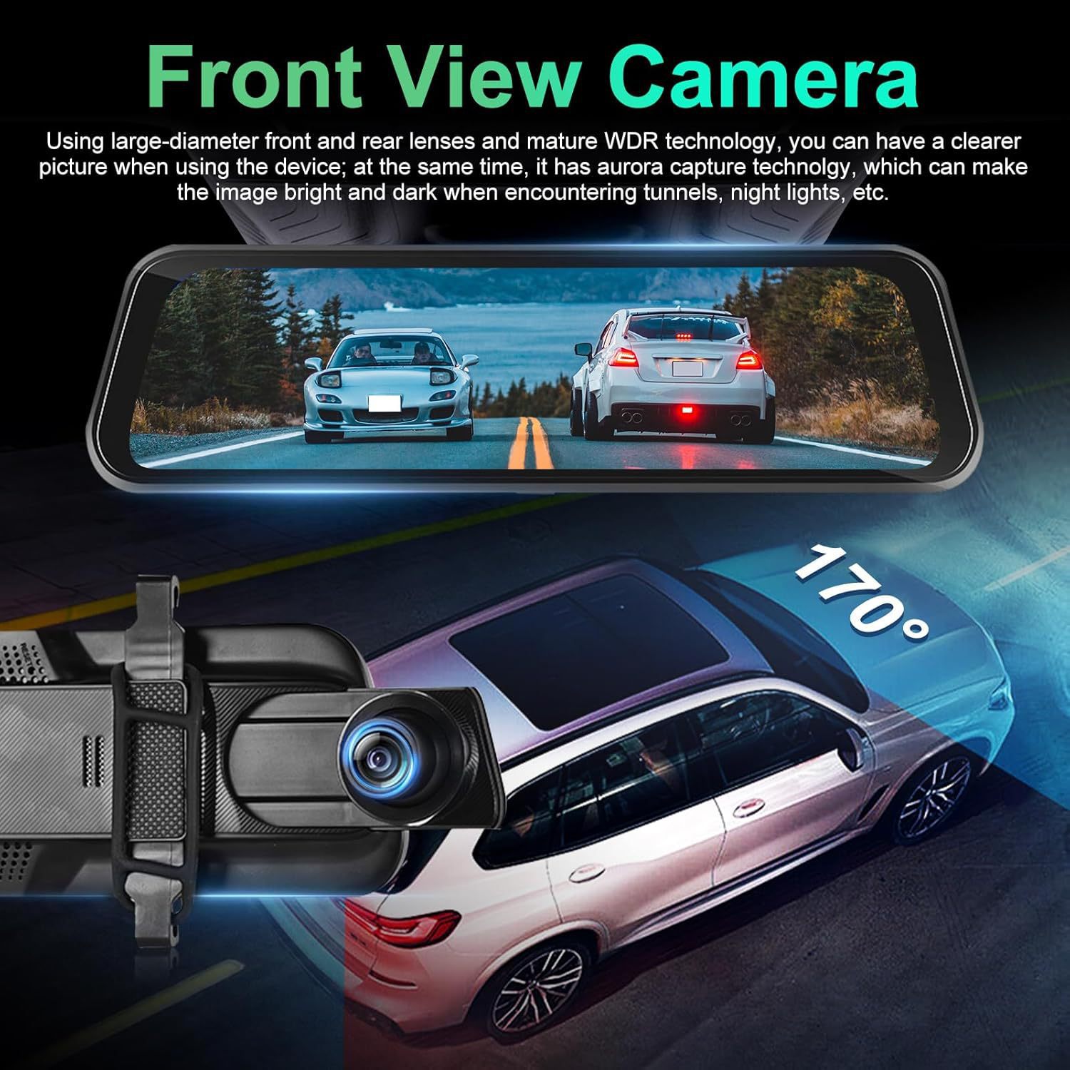 9.66inch Carplay Smart Screen Android Auto Screen Mirroring Bluetooth Fm Dash Cam No Installation Required