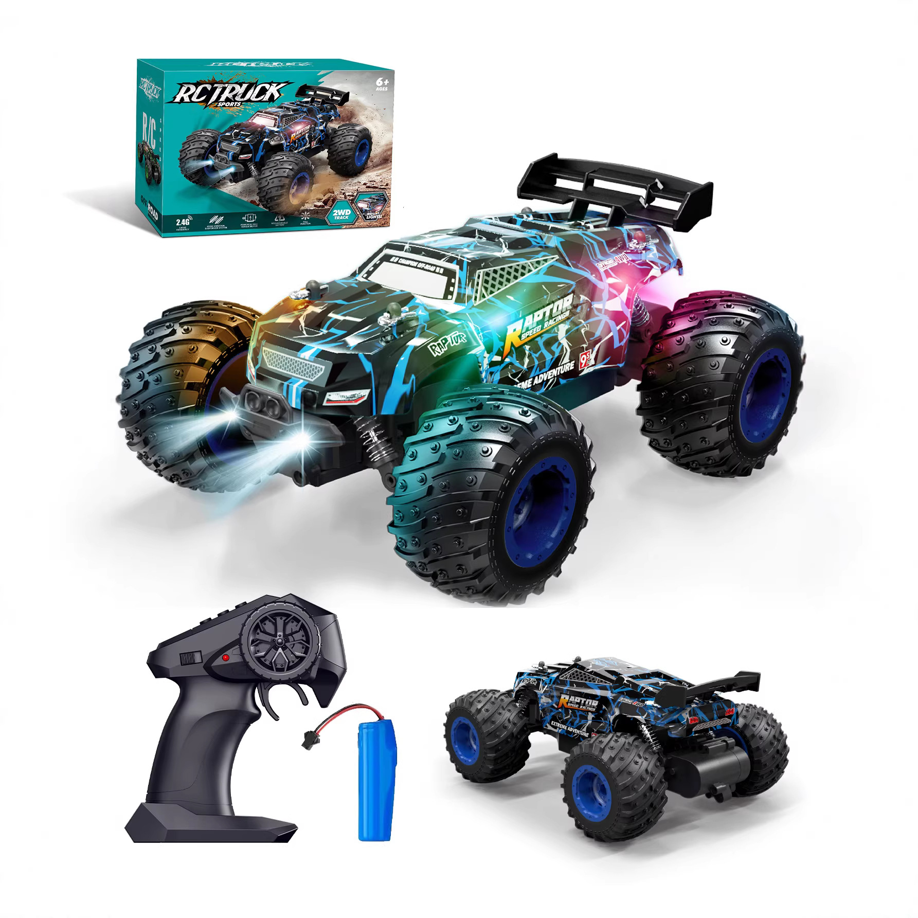 Cross-border 1:18 Four-way 2.4g Remote Control High-speed Car Off-road...