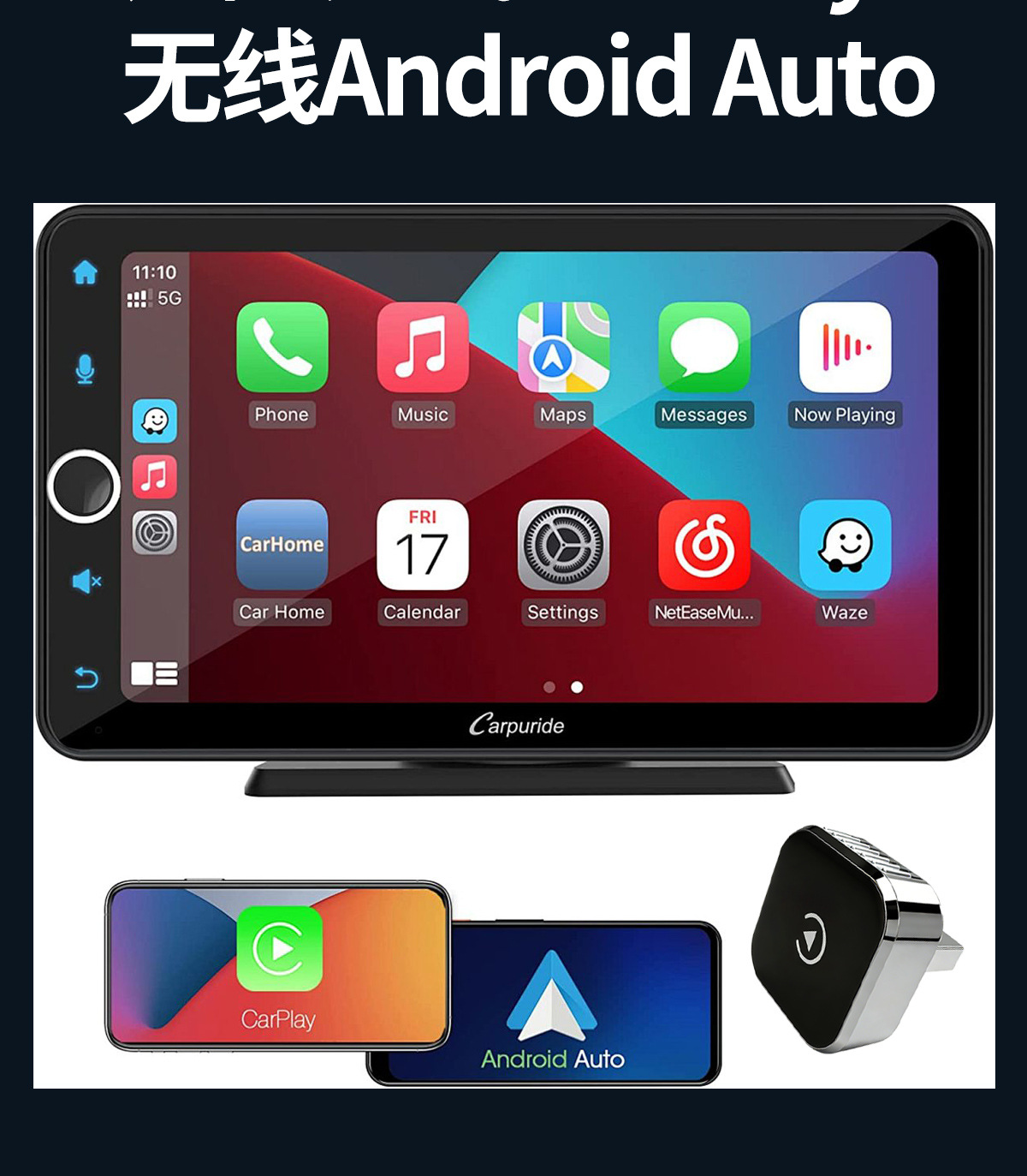 Cross-Border Wireless Carplay Box Two-In-One Car-Machine Connectivity Smart Module Android Autocarplay Box
