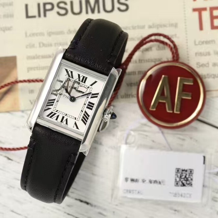 Af Factory 2025 New High-Quality Men's and Women's Watches Foreign Trade Cross-Border Tank Live Broadcast Quartz Women's Official Wristwatch Square