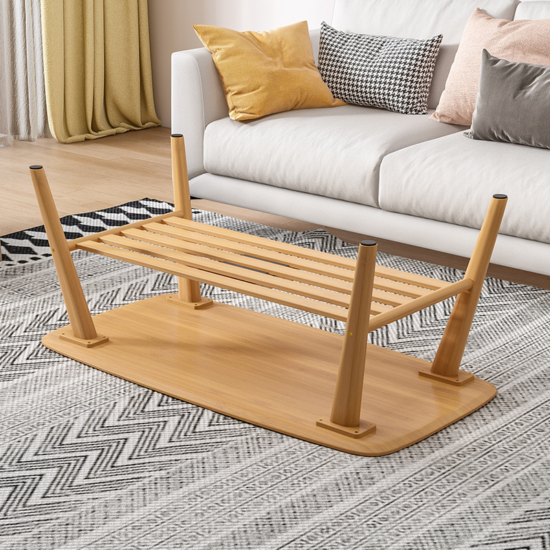Mesa de café sala de estar casa pequeño apartamento balcón pequeña mesa de té simple moderna casa de alquiler sofá lado mesa de café de doble capa mesa pequeña