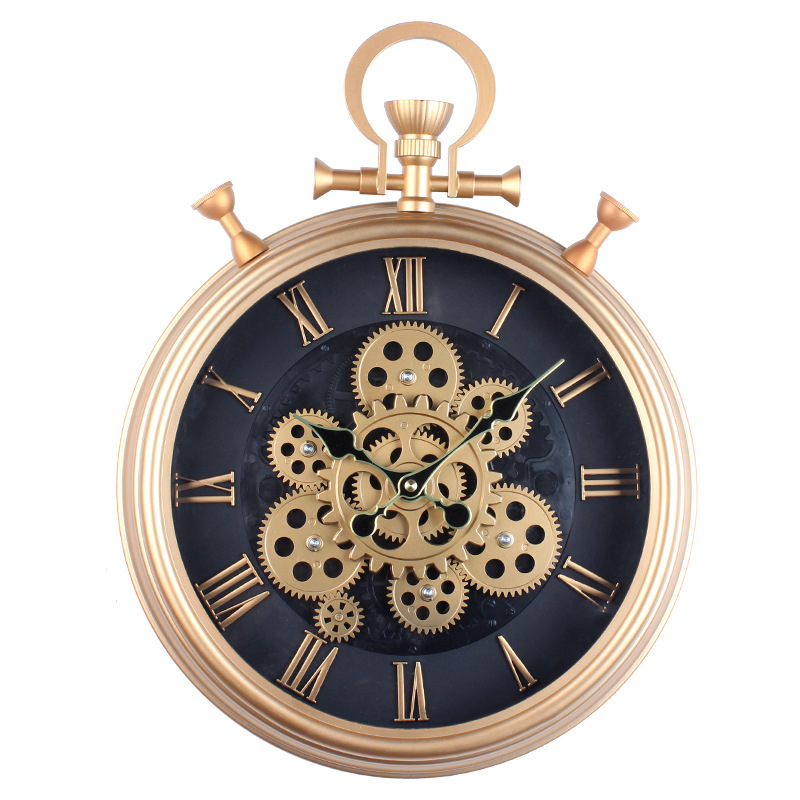 Vintage teollinen steampunk ratas seinäkello kotiin_voghion.com