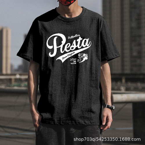 200g pure cotton short-sleeved men's summer thin model loose matchable adolescents junior high school students half