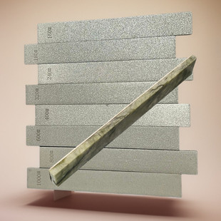 Two-In-One Emery 10000 Mesh Green Jade Oil Stone Strip Fixed-Angle Double-Sided Whetstone Coarse Grinding Polishing Efficient Wear-Resistant