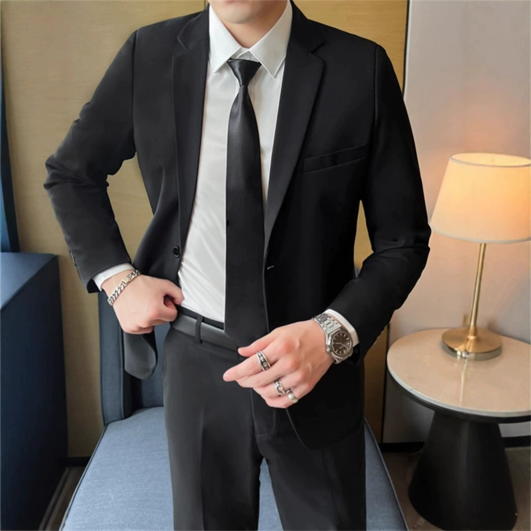 Мужская классическая куртка-пиджак для отдыха, Slim fit, плюс размер