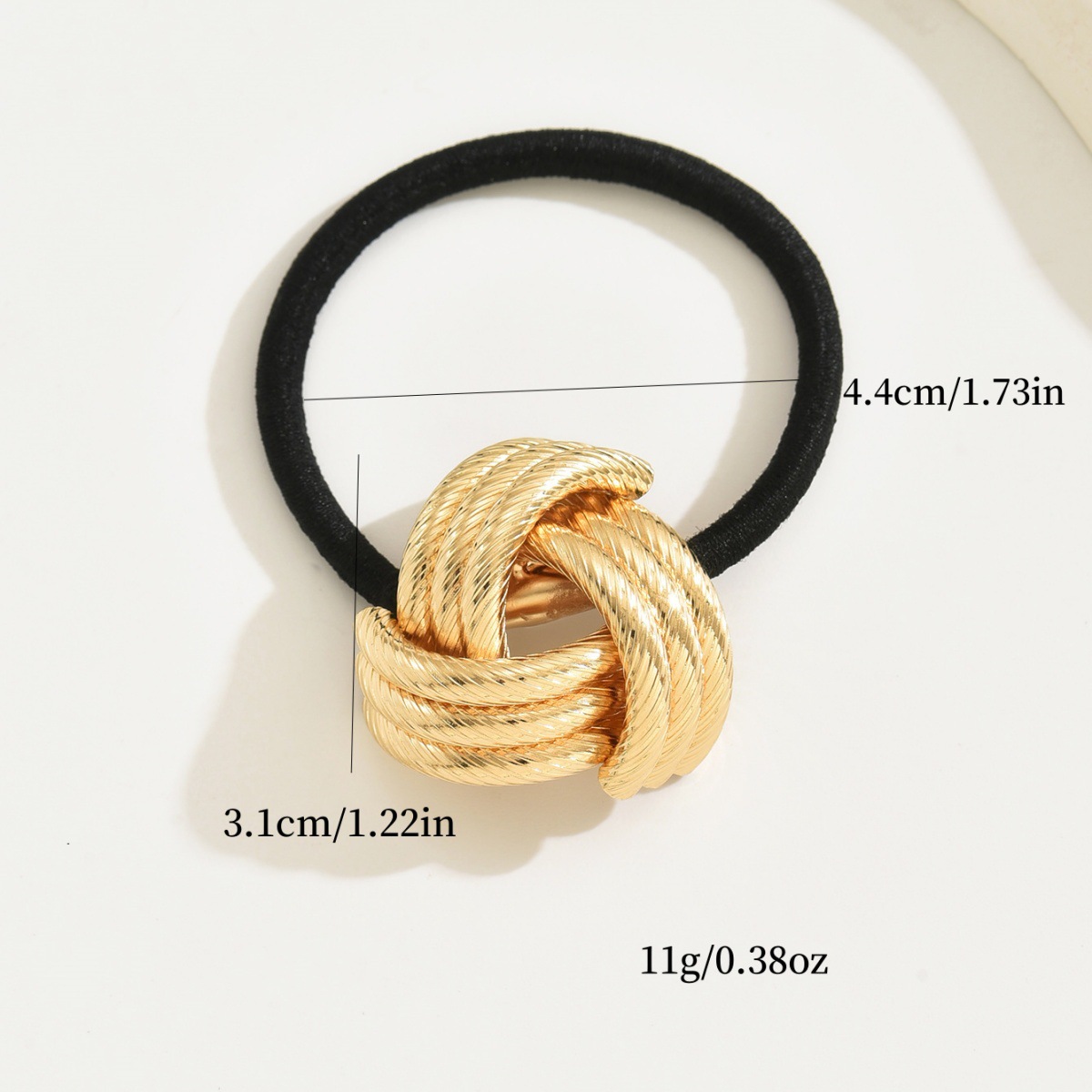 Nuevo anillo de cabello de metal simple cuerdas de cabello de estilo europeo y americano de cola de caballo femenina alta elástica cuerda de cabeza triangular nudo artesanía adornos de cabello al por mayor