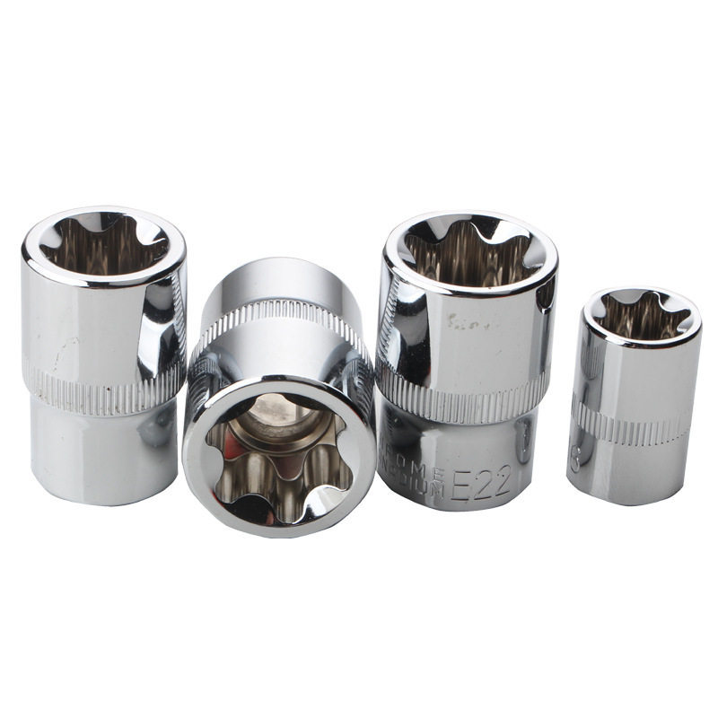 1 / 4 pulgadas tipo E 3 / 8 hexagono exterior de la manga de ciruela giratoria 1 / 2 gran estrella voladora 6 tipo de manga de flor de la flor de la flor