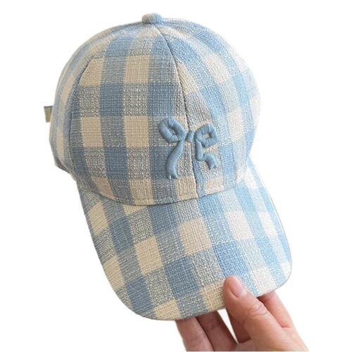 3D bow embroidery baseball cap for women, suitable for spring and autumn, sunshade, cute soft top, natural face-revealing hat, makes face look smaller, versatile duckbill hat