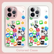 手机软件适用于苹果17手机壳iPhone16PROMAX创意15玻璃壳14新款13