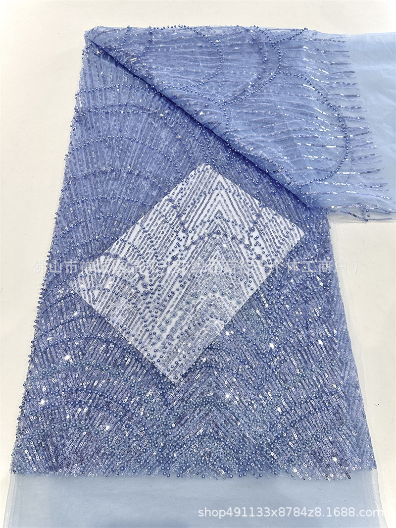 Tejido de bordado de industria pesada, tejido de bordado de sequinilla, tela de malla, cuentas de bordado, fabricantes de tela de bordado en stock al por mayor image 14