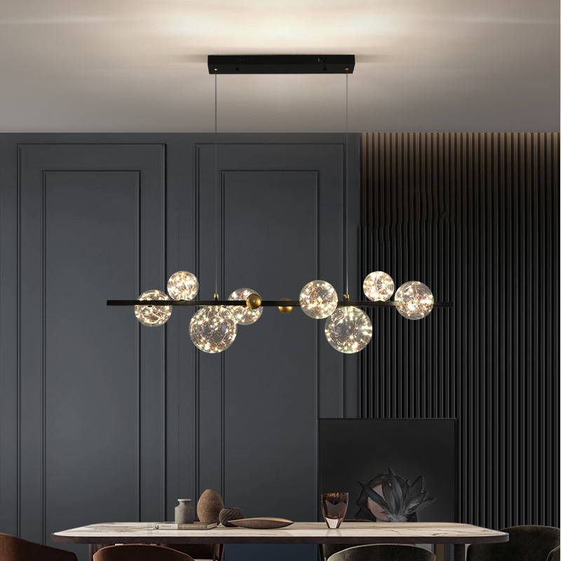 Lámpara de restaurante, lámpara escandinava minimalista moderna, lámpara de mesa de comedor, lámpara de bar, lámpara de tira de cielo estrellado de lujo accesible, lámpara de restaurante 021L