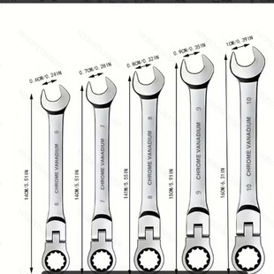 5-Piece Ratchet Wrench Set, Adjustable Ratchet, Oscillating Ratchet Wrench Temu Hot-Selling Best-Selling Spot