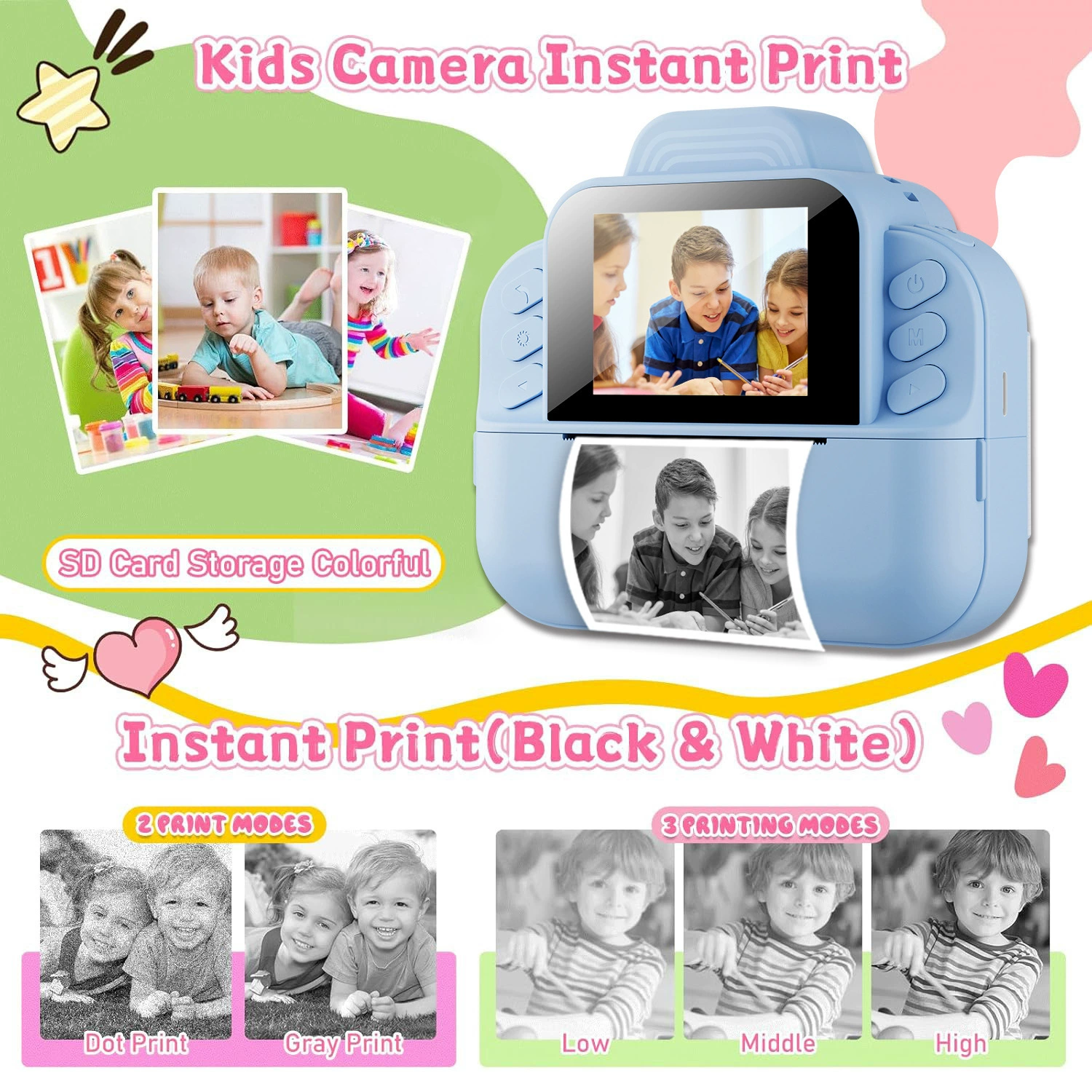 Polaroid камера-игрушка для мальчиков и девочек, подарок на день рождения