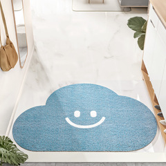 Cartoon cloud entrance floor mat, door foot mat, wire ring, home entrance door, outdoor anti-slip, sand-scraping and wear-resistant carpet