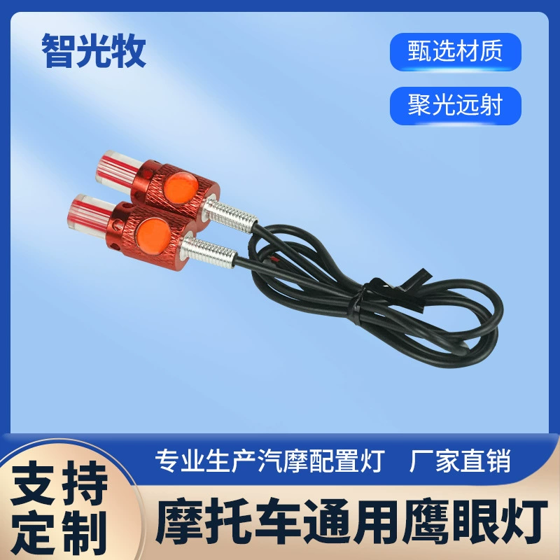 Подсветка номерного знака мотоцикла Украшение внешней торговли задний винт свет яркий электромобиль Eagle Eye свет всегда яркий вспышка RGB