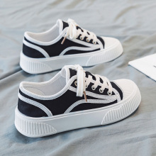 帆布鞋女鞋2025新款百搭潮春秋款运动休闲厚底透气板鞋小众运动鞋