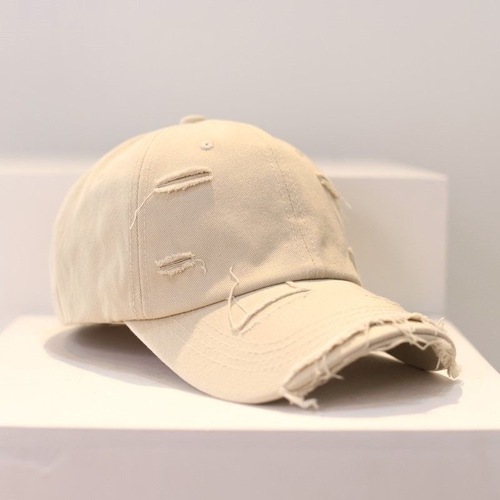 New Vintage Duckbill Hat for Women Men, Frayed Edge and Hole Baseball Cap, Hip-Hop Sport Sun Hat, Casual Sunshade and Sun Protection