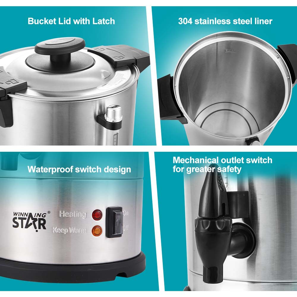 Winning star Cross-border doméstico 10L perilla de acero inoxidable que ajusta la temperatura y la preservación del calor