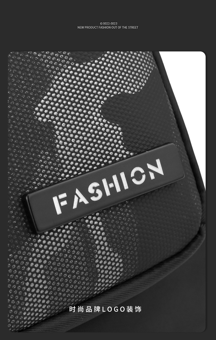 2024 New trendy men's bag, waterproof Oxford fabric single-shoulder crossbody backpack, men's vertical multi-functional casual messenger bag undefined