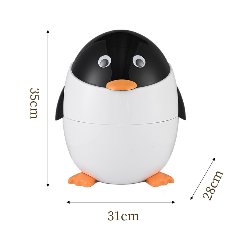 2025 nuevo contenedor de basura dibujos animados caseros lindo dormitorio con cubierta de gran capacidad cesta de papel inodoro inodoro