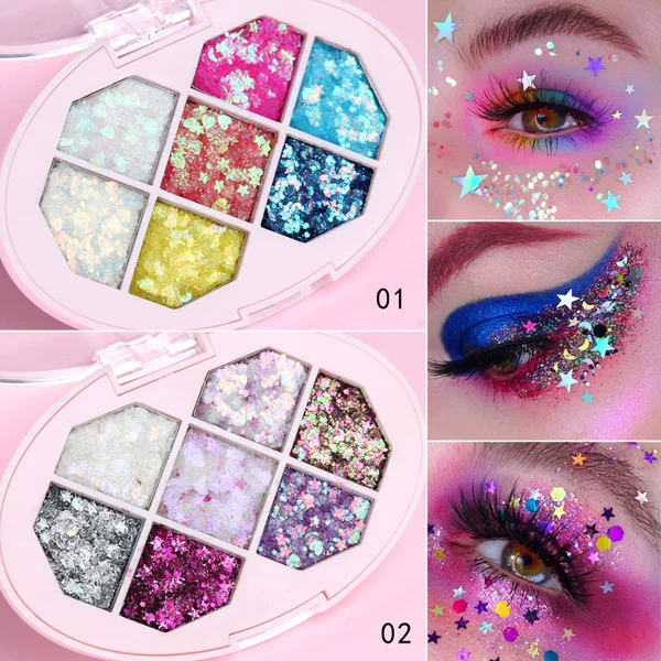 Please Check Carefully! Link to Disclaimer - Exclusively for Foreign Trade: Cmaadu Seven-Color Glitter Eyeshadow Palette