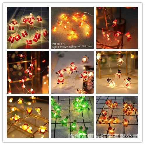Nuevo LED Navidad luz cadena Santa Claus vacaciones luces de colores árbol de Navidad decorativo luz cadena Santa Claus luz al por mayor