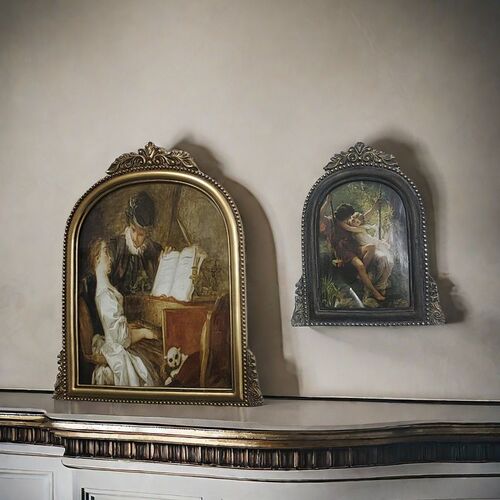 European light luxury art living room background wall decoration painting combination bedroom French restaurant retro hanging painting American mural