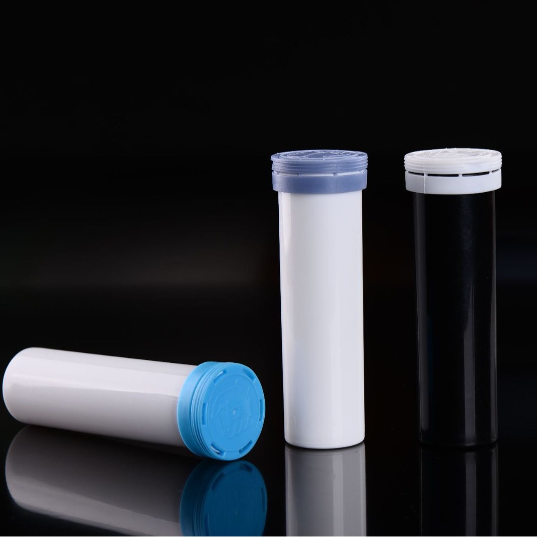 厂家提供试纸桶黑色白色含干燥剂血糖试纸瓶vc泡腾片桶塑料试纸瓶