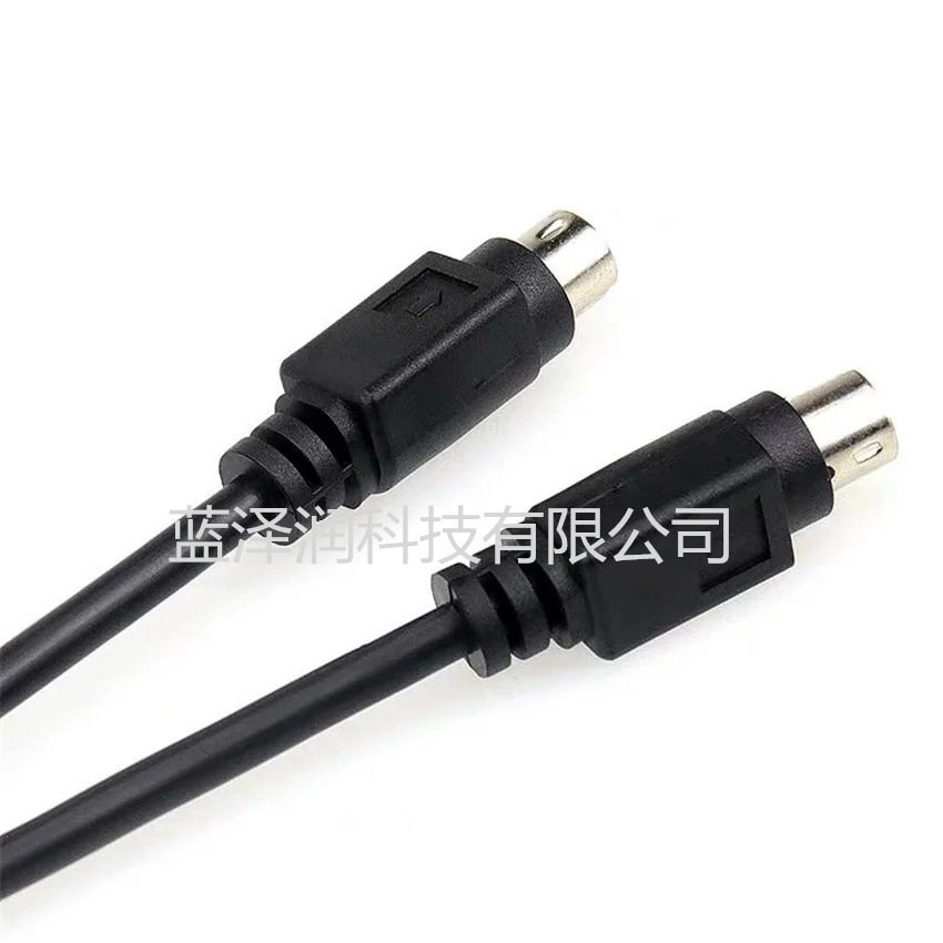 全铜PLC MD8芯连接线 圆头 Visa 8针公对公8针键盘通讯电缆