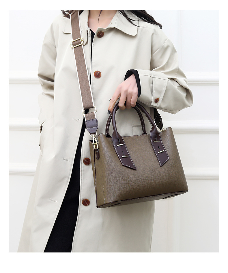 Women's Handle Bag Messenger Bag Wide Strap Stylish Commuter Bag_voghion.com