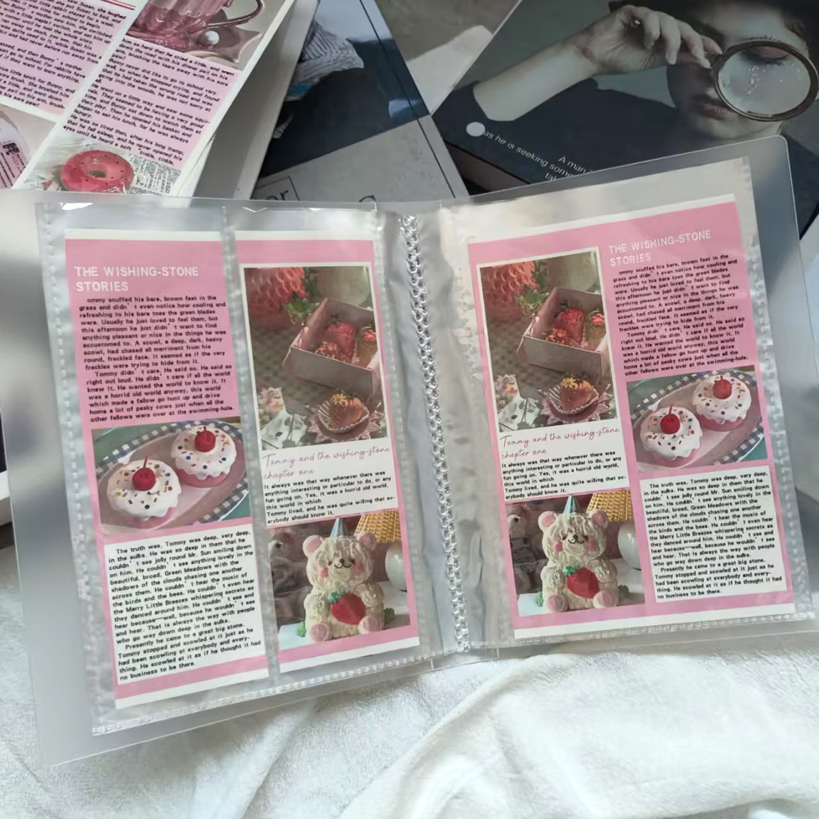 Scrub A6A5 álbum de fotos intersticiales fijo, libro de almacenamiento de postales, libro de contabilidad, película de corte, pegatina, clip de tarjeta