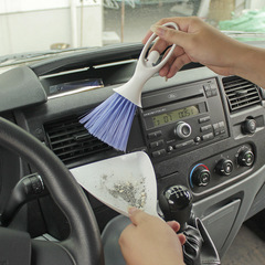 Car air vent cleaning small brush, interior corner cleaning angel brush with scraper, car corner trash cleaner
