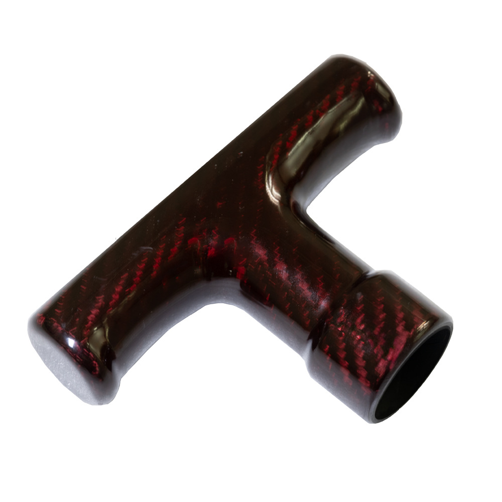 厂家供应3K全碳碳纤维拐杖把手 红色上漆 亮光哑光平纹斜纹