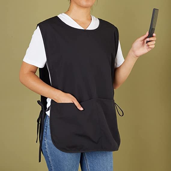 Grensoverschrijdend schort met strikjes, kappersvest, werkkleding, waterdichte overjas_voghion.com