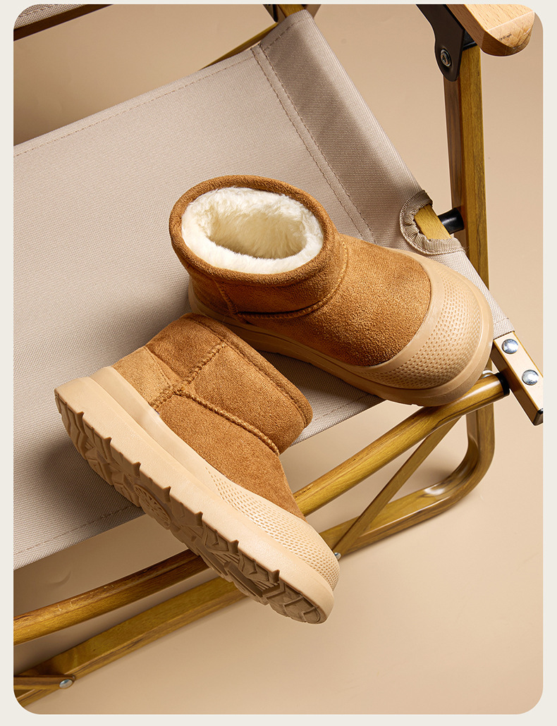 Happy Mary children's winter warm snow boots boys non slip waterproof girls cotton boots outdoor thickened large cotton shoes_viptrois.com