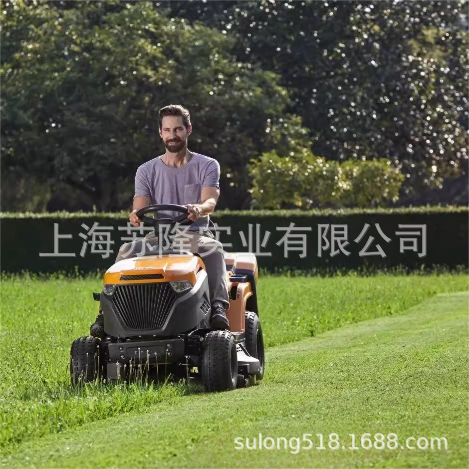 意大利ESTATE斯蒂佳384W坐骑式草坪车大马力后排除草机割草机33寸