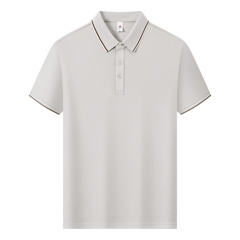 Camiseta de polo de algodón Laisai personalizada camiseta de equipo corporativo transpirable hombre y mujer de color combinado collar de manga corta
