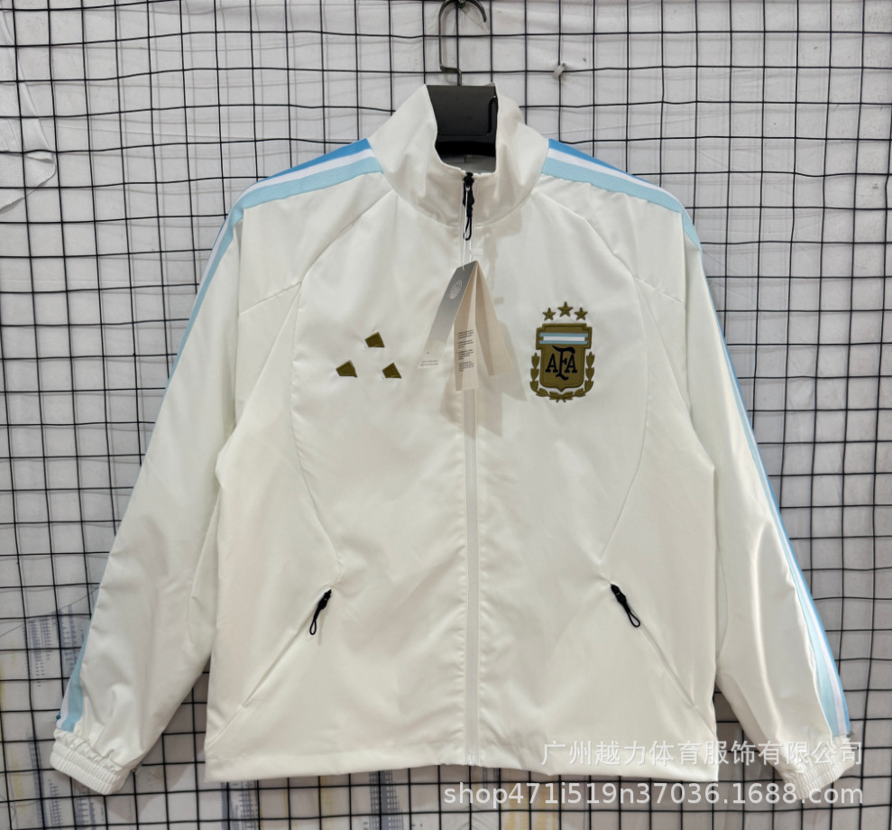 Chaqueta Bordada retro de manga larga y gruesa Manchester United Barcelona Inglaterra Brasil Real Madrid Liverpool image 38