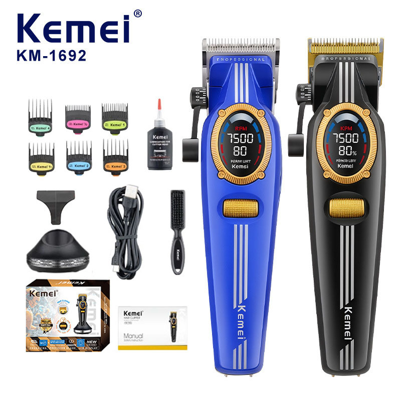 Corte de pelo eléctrico transfronterizo Kemei salón de peluquería profesional corte de pelo cliper cliper digital alta velocidad KM - 1692