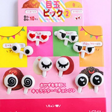 Милые Веселые глаза Bento Sign Мультфильм Слон Детский фруктовый знак Мини-фруктовая вилка Заводская розетка