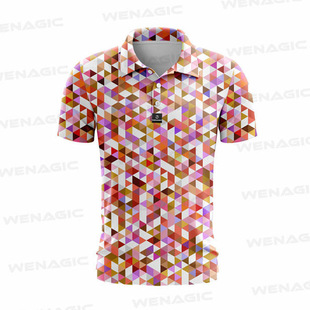 2023 New Golf Polo Shirt Diamond Pattern Polo Shirt Summer Short-sleeved T-shirt Quick-drying Breathable