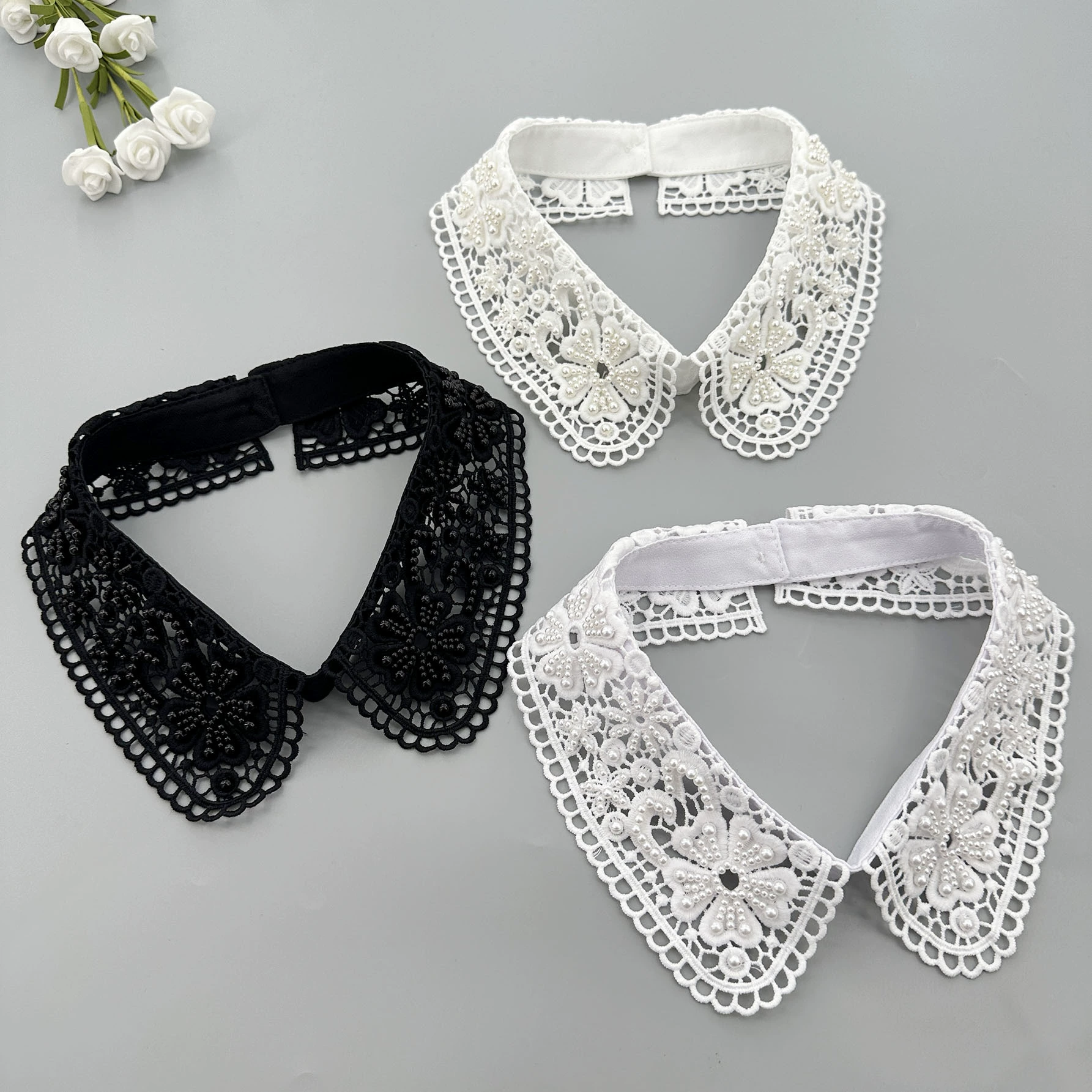 Водорастворимый вышитый полый Универсальный сладкий Поддельный Воротник с защитой от экспонирования воротник ручной работы аксессуары для искусственного воротника полый воротник из искусственного меха