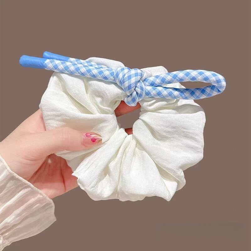Cuerdas de cabello de viento pastoral pequeñas y altos valores faciales, anillo de cabello de intestino grande, sensación de una niña de banda de goma flácida, cuerdas de malla de banda de bola de cabeza