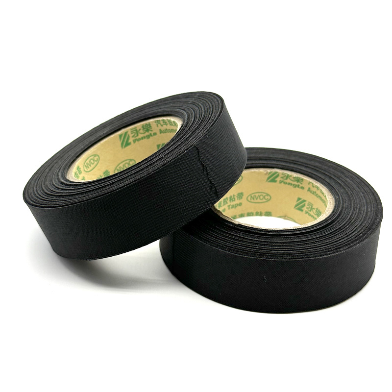 厂家批发涤纶布HX9523 汽车线束绝缘胶带 纤维布布基机舱电工胶带