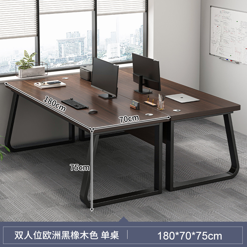 Personal de escritorio de oficina y silla combinación de cuatro o seis personas de escritorio de la computadora de oficina muebles de la estación moderna minimalista titular de la tarjeta de pantalla