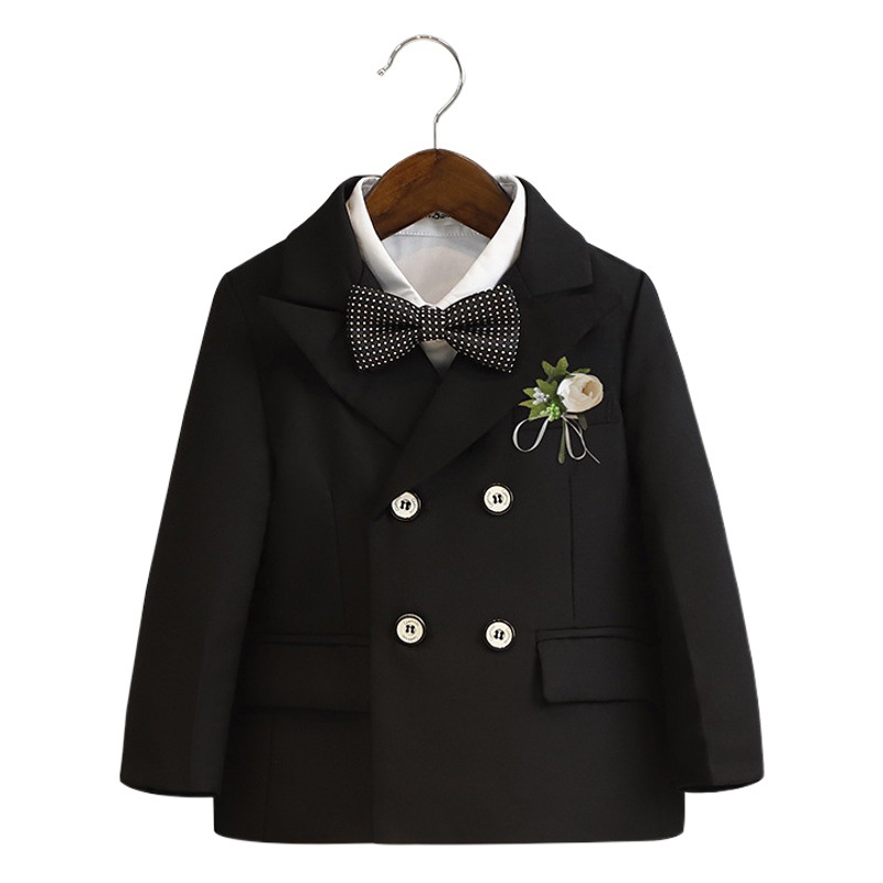 Boys' Small Suit Suit 2023 Spring Children's Photography Catwalk Suit Little Flower Girl Wedding Banquet Costume
