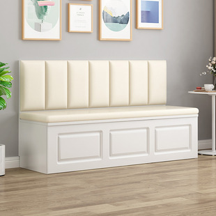 Solid Wood Booth Restaurant Sofa Stool Milk Tea Shop Bookstore Dessert Coffee Burger Restaurant Restaurant Wall Soft Bag Can Be G&
